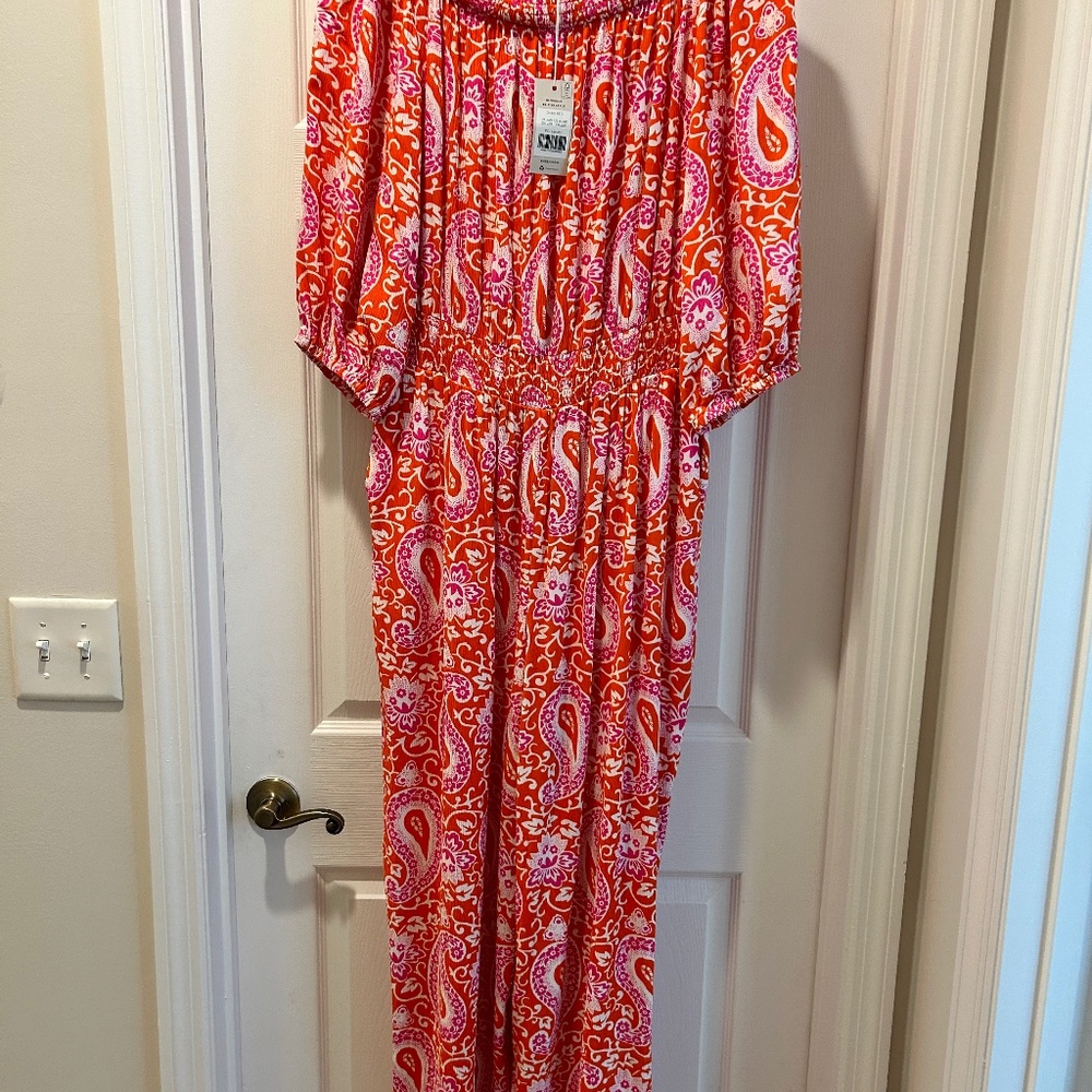 Jumpsuit, off shoulder, size 16/18